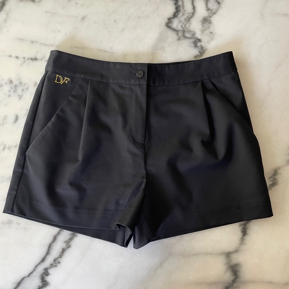 Diane von Furstenberg Hattie Pleated Front Woven Shorts